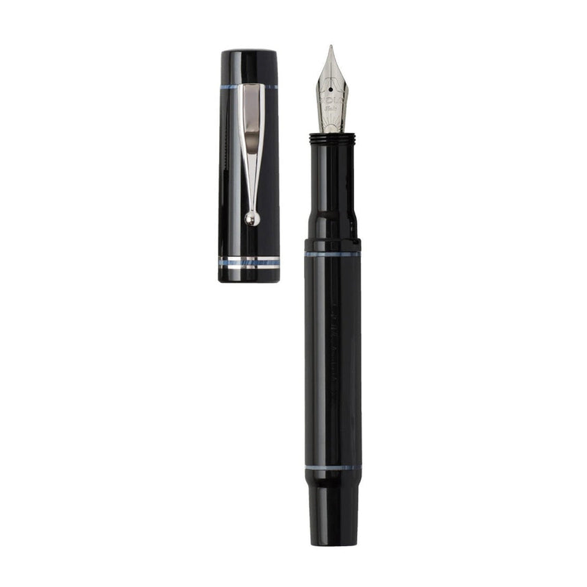 GIOIA Alleria Nuvola Black Fountain Pen – Chrome Trim