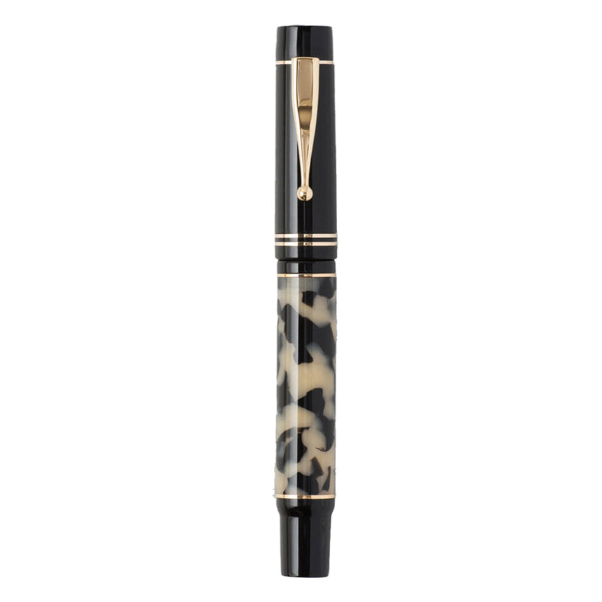 GIOIA Alleria Tramonto Shiny Black Fountain Pen – Chrome Trim