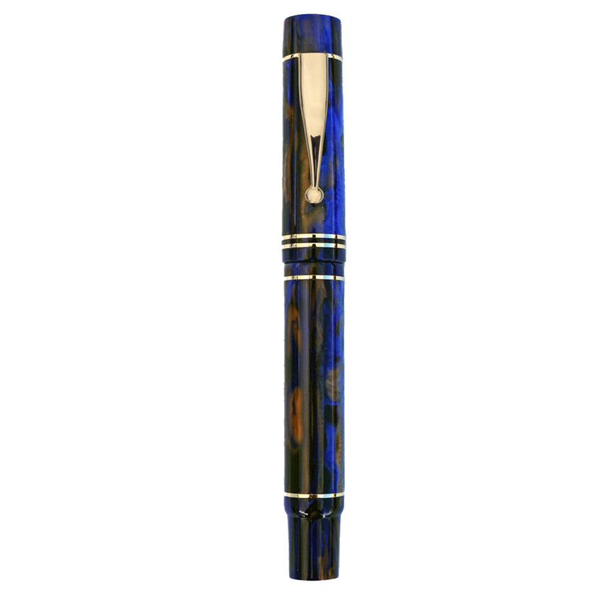 GIOIA Alleria Crepuscola Blue-Brown Fountain Pen – Gold Trim