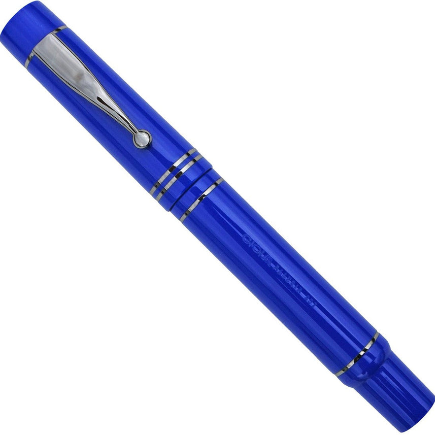 GIOIA Alleria Vittoria Blue Fountain Pen – Rhodium Trim