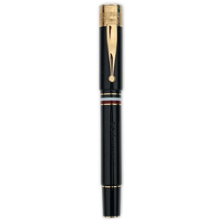 Gioia | Fountain Pen & Rollerball Pen | Partenope | Black | Gold Trims