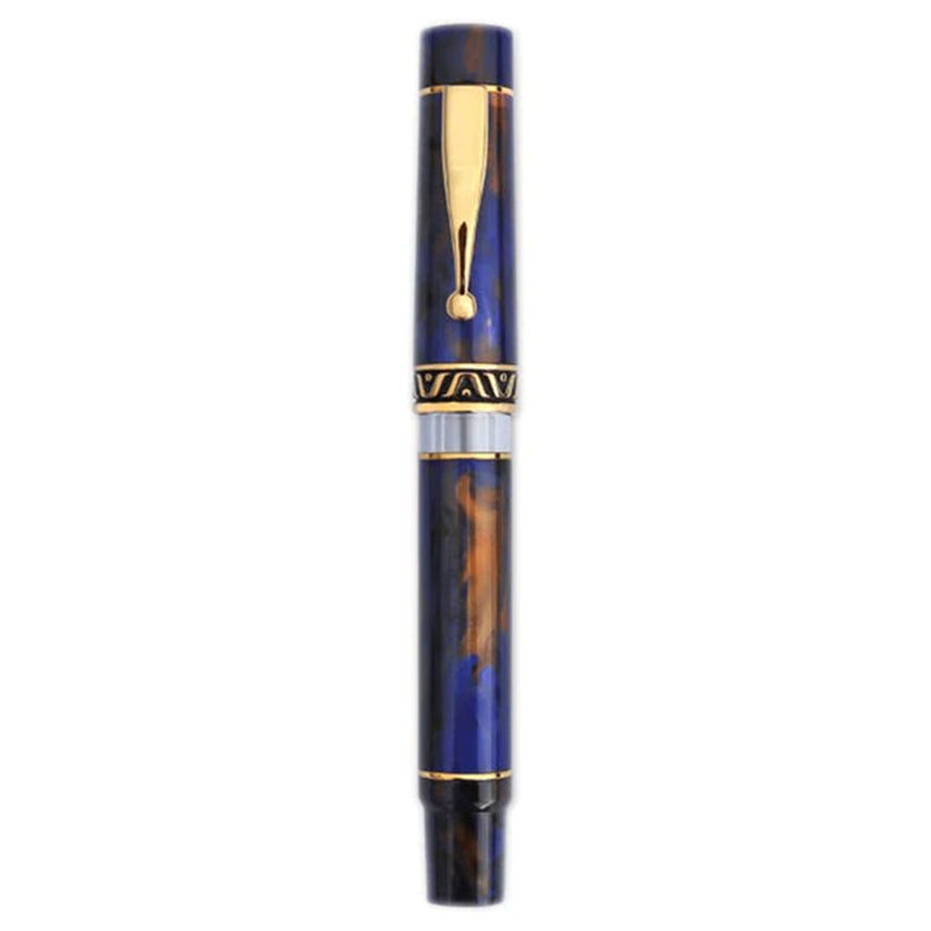 GIOIA Bellavista Crepuscolo Blue-Brown Fountain Pen – Gold Trim