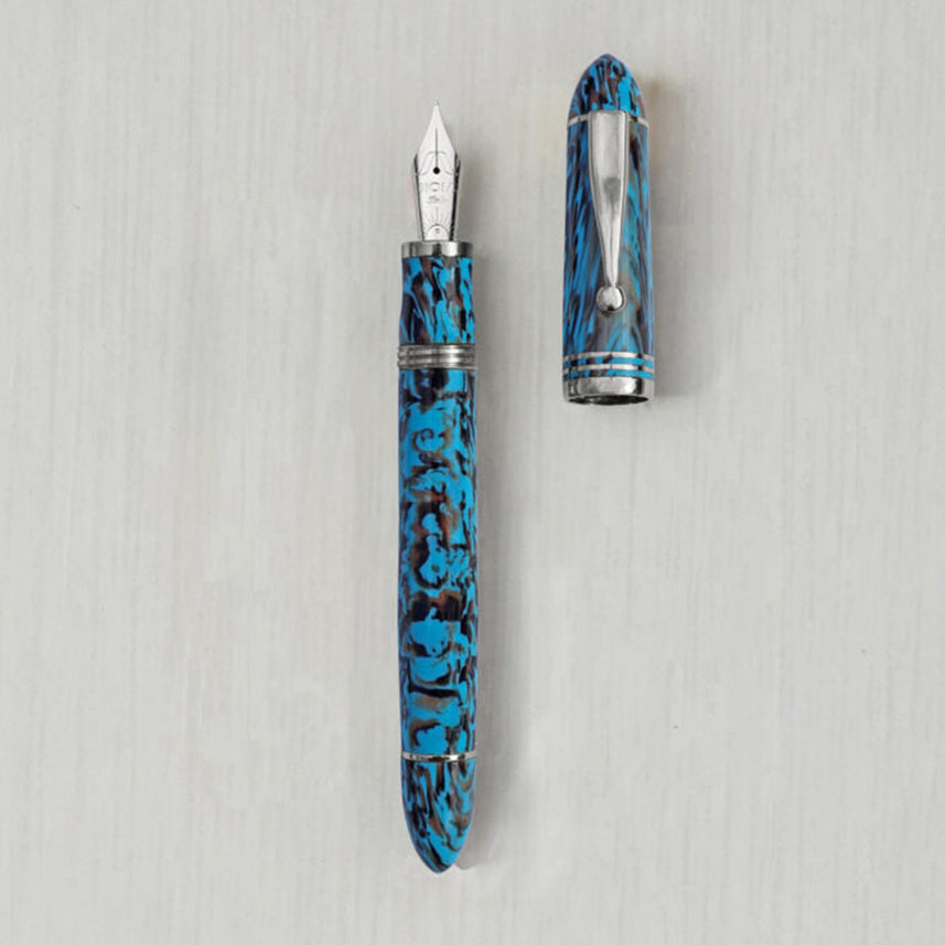 GIOIA Capodimonte Kawari Fountain Pen – Silver Trim