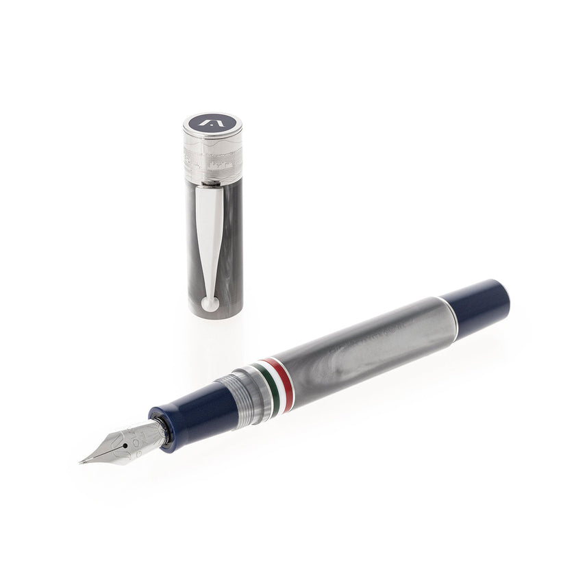 GIOIA Partenope Madreperla Pearl Fountain Pen and Rollerball – Rhodium Trim