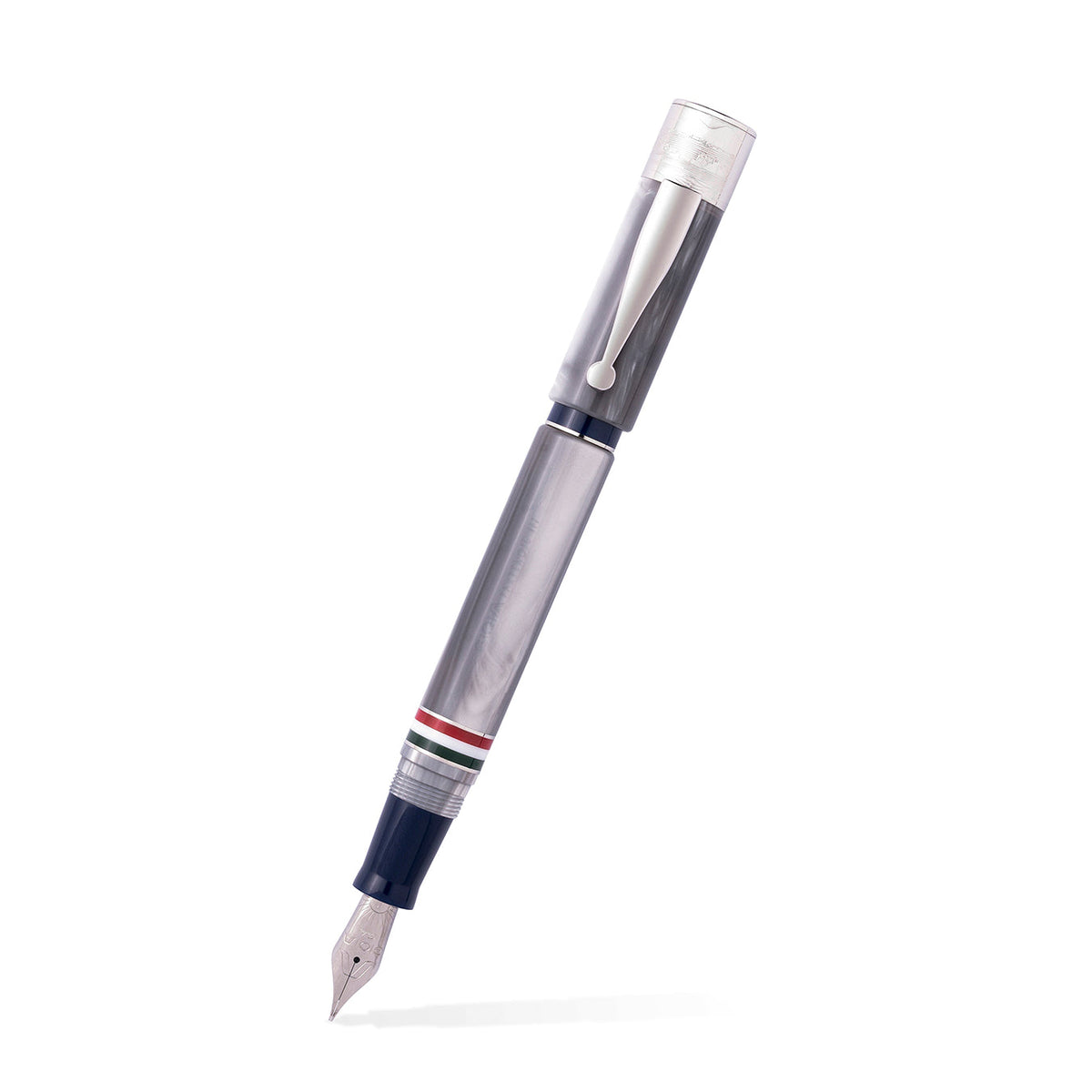 GIOIA Partenope Madreperla Pearl Fountain Pen and Rollerball – Rhodium Trim