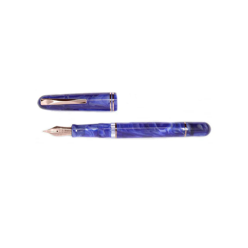 Gioia | Fountain Pen | Metis | Blue Aesthetic | Rose Gold Trims