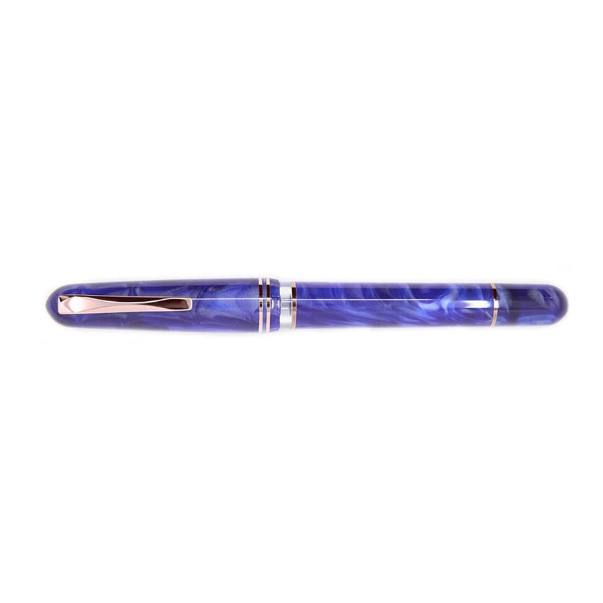 Gioia | Metis Fountain Pen | Blue Aesthetic | Rose Gold Trims | Broad Nib
