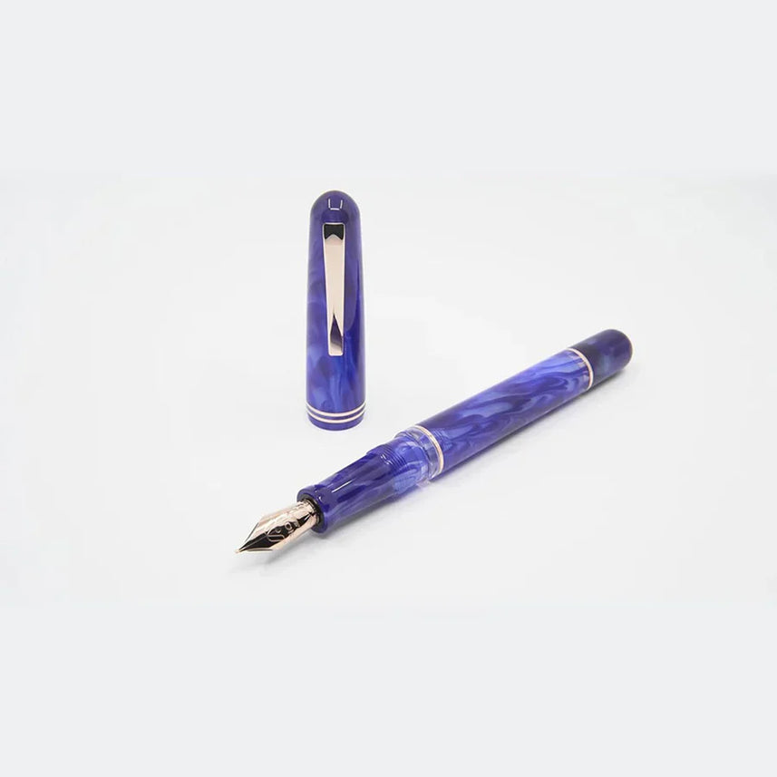 Gioia | Fountain Pen | Metis | Blue Aesthetic | Rose Gold Trims