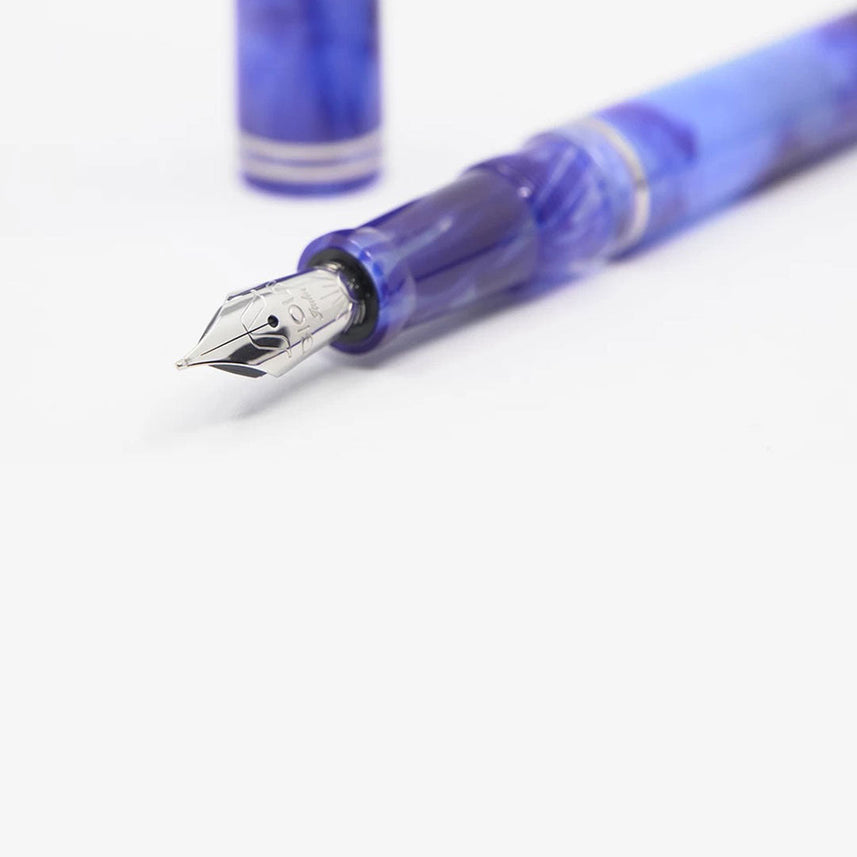 Gioia | Metis Fountain Pen | Blue Aesthetic Silver | Fine