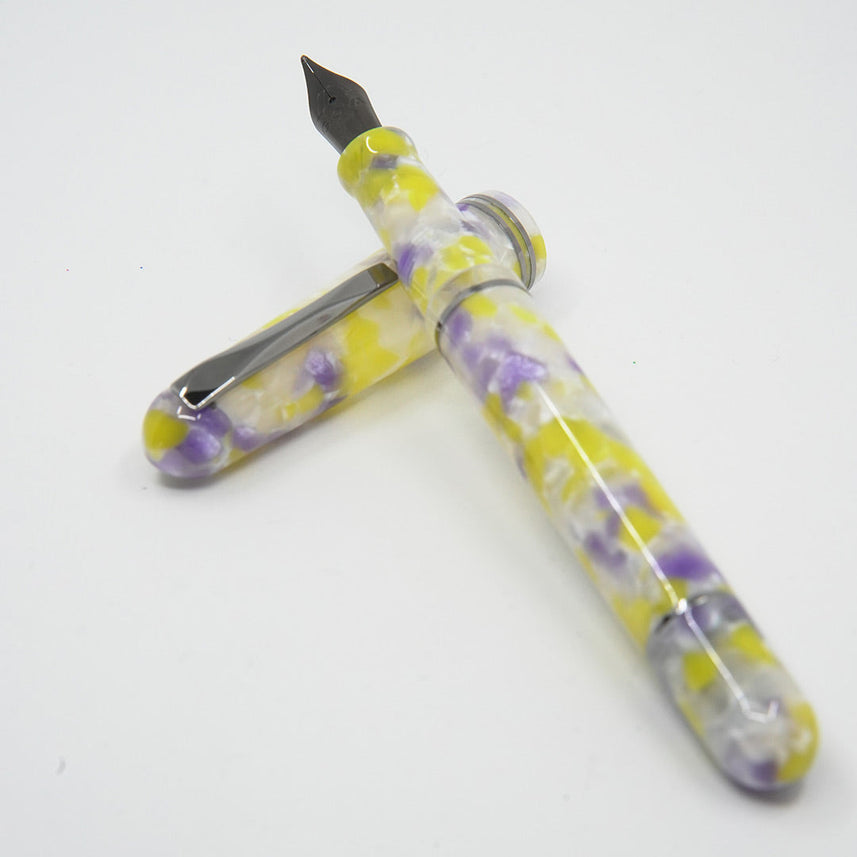 GIOIA Metis Colibri Viola Fountain Pen – Ruthenium Trim