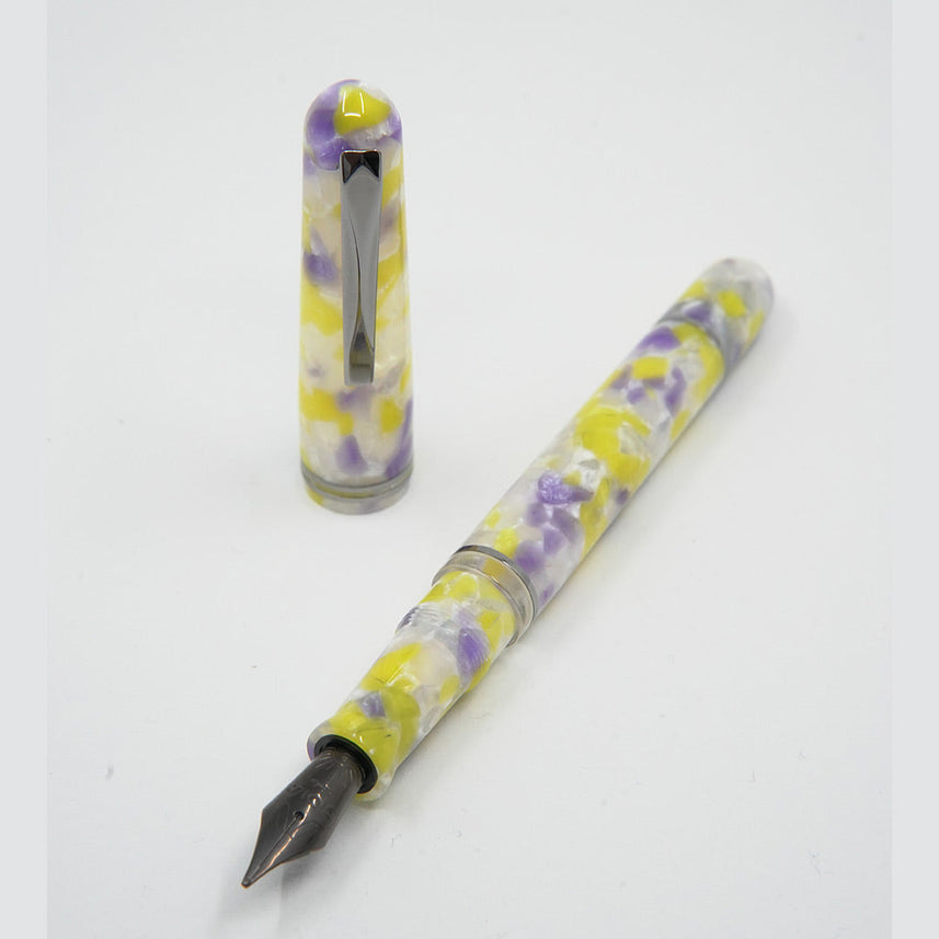 GIOIA Metis Colibri Viola Fountain Pen – Ruthenium Trim
