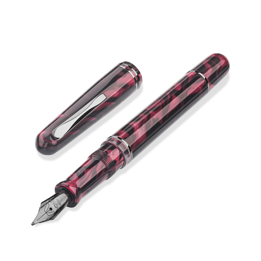 GIOIA Metis Amaranto Fountain Pen – Ruthenium Trim