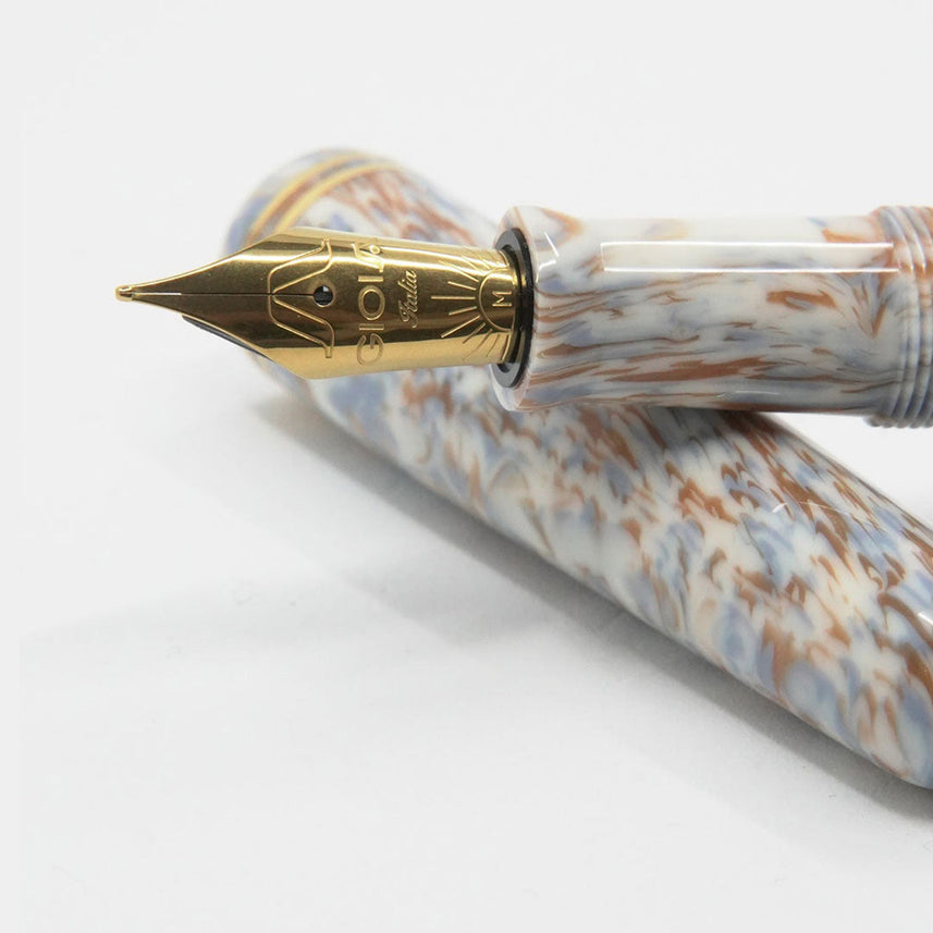 GIOIA Metis Cappuccino Fountain Pen – Ruthenium Trim