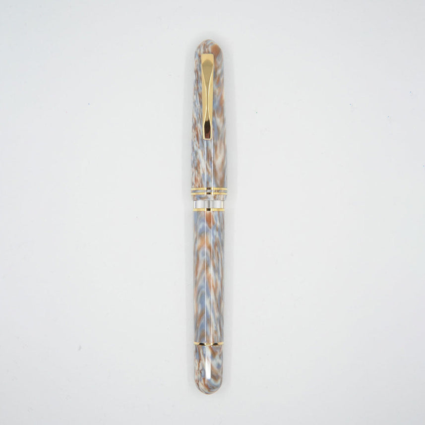 GIOIA Metis Cappuccino Fountain Pen – Ruthenium Trim