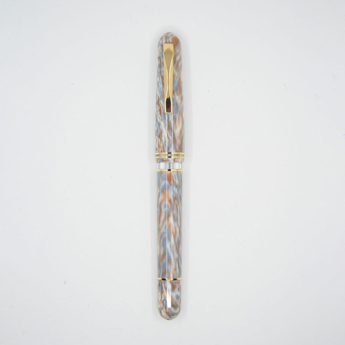 GIOIA Metis Cappuccino Fountain Pen – Ruthenium Trim