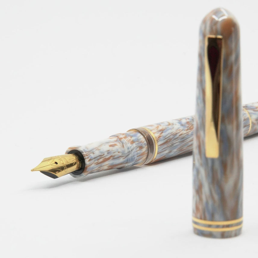 GIOIA Metis Cappuccino Fountain Pen – Ruthenium Trim