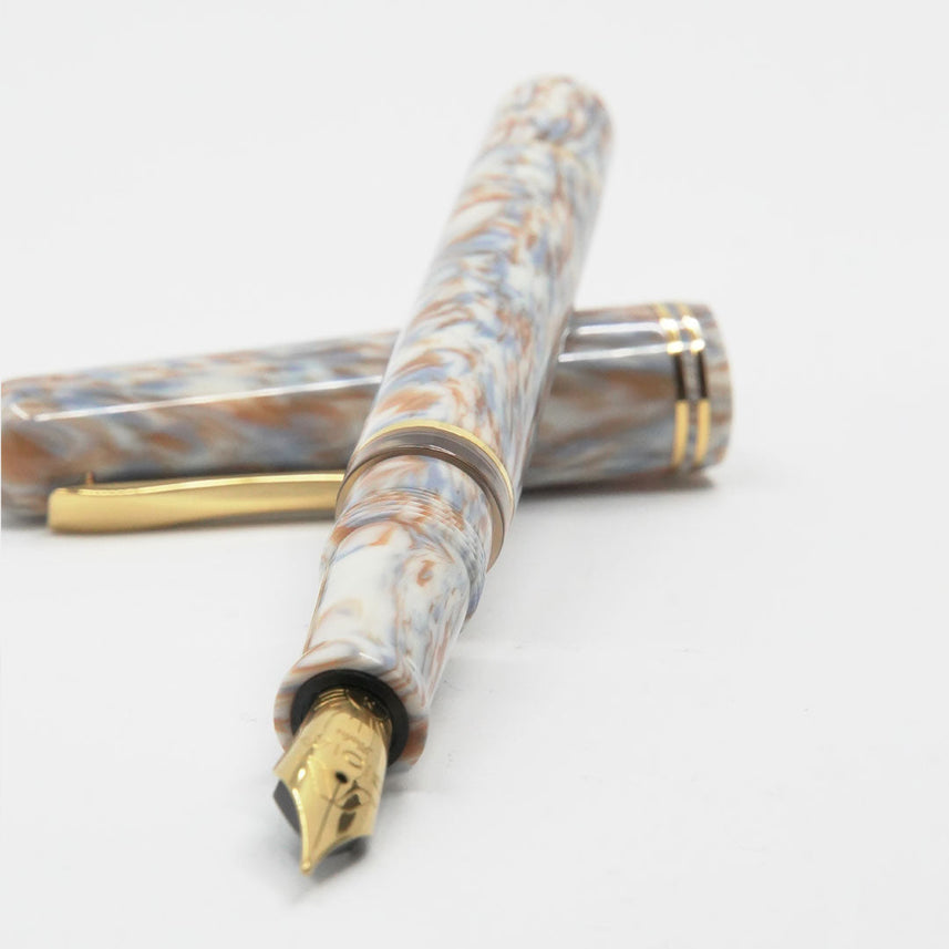 GIOIA Metis Cappuccino Fountain Pen – Ruthenium Trim