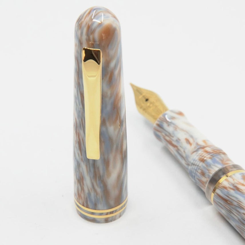 GIOIA Metis Cappuccino Fountain Pen – Ruthenium Trim