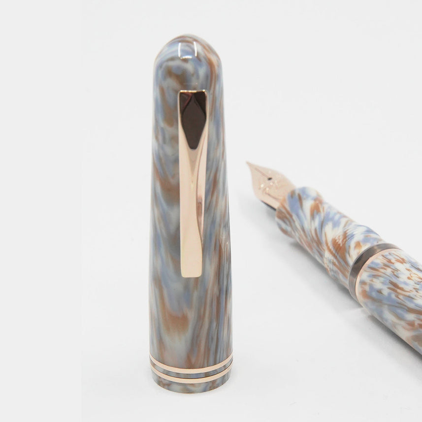 GIOIA Metis Cappuccino Fountain Pen – Rose Gold Trim