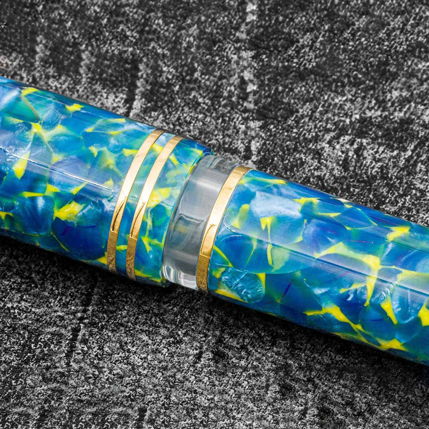GIOIA Metis Colibri Blue Fountain Pen – Gold Trim