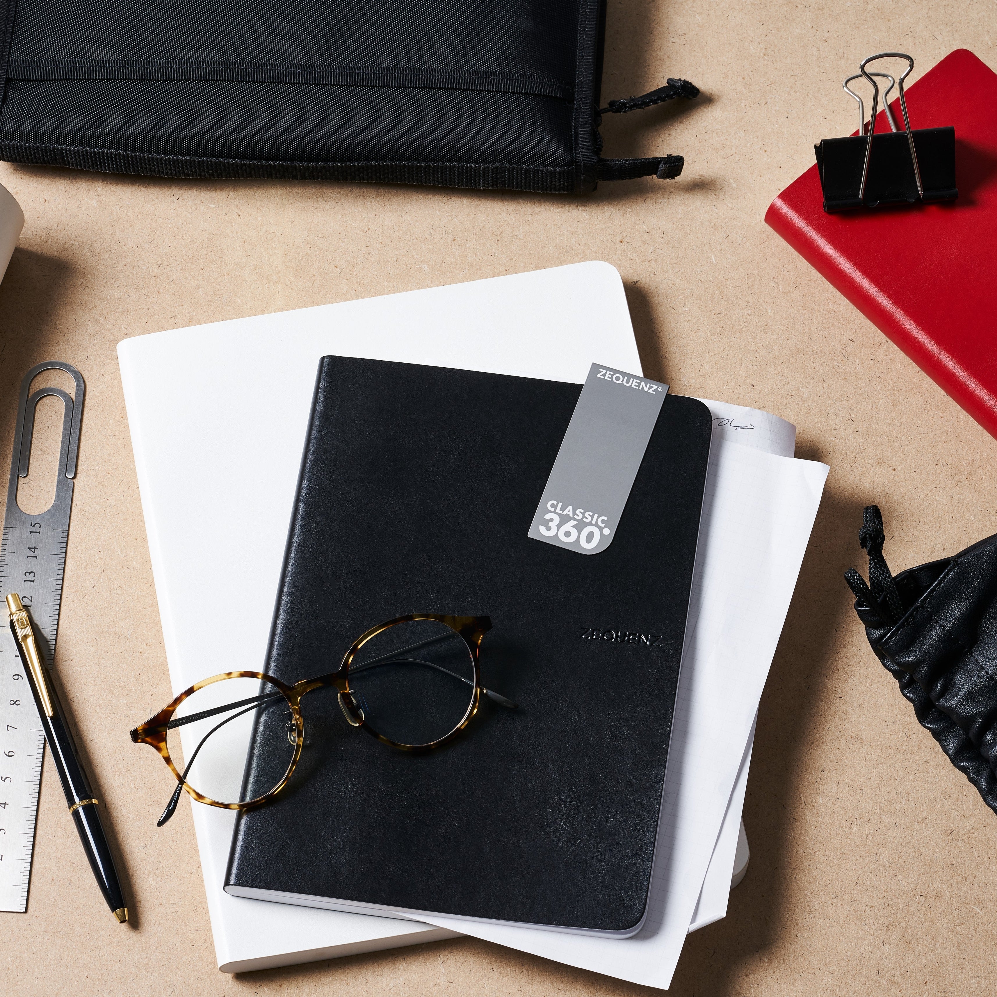 Zequenz Signature Classic A6 Ruled Notebook - Red