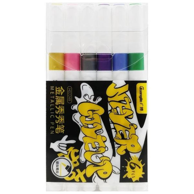 Guangbo Glitter Marker- Pack of 6