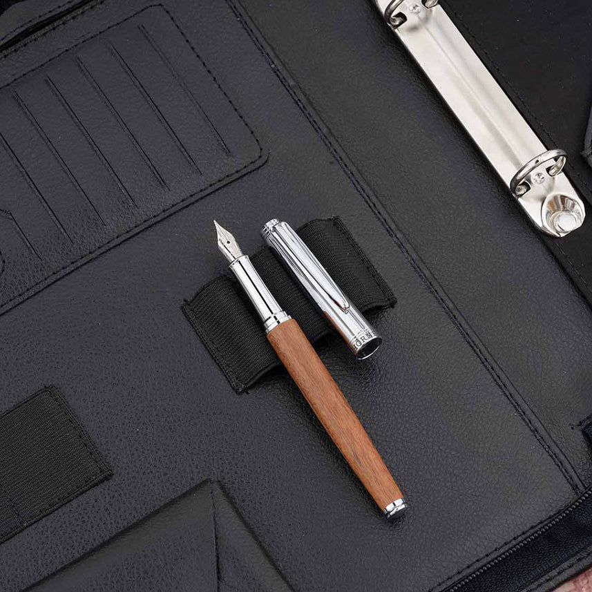Horner | Legno | Fountain Pen | Rosewood Chrome - penpencilink