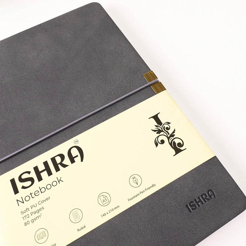 ISHRA A5 Ruled Notebook – Dark Grey