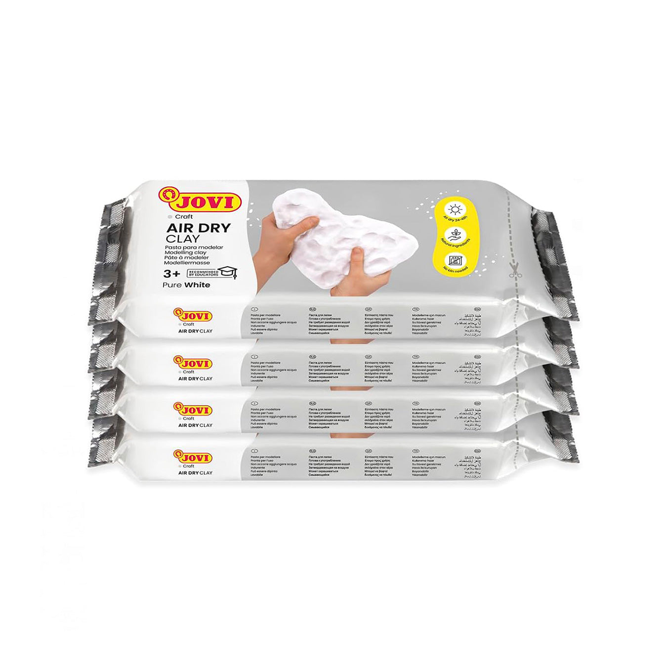 Jovi | Air Dry | Modeling Clay Kit | Set of 4 | White Color | (P86/4)