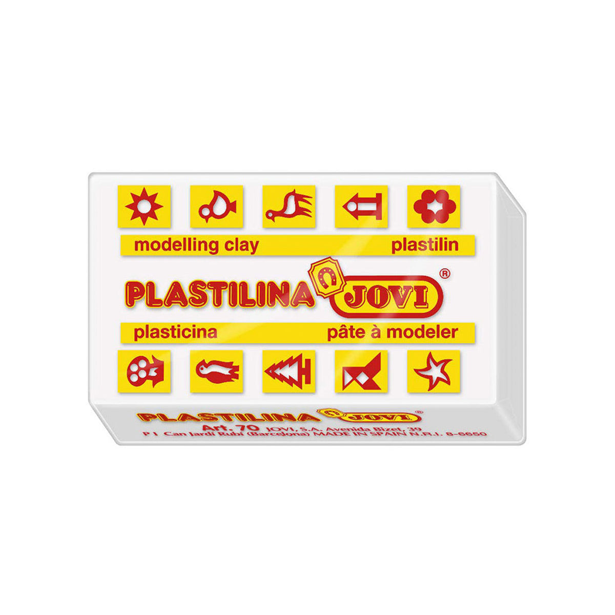 Jovi | Modelling Clay | 30 Bar Of 50g | White