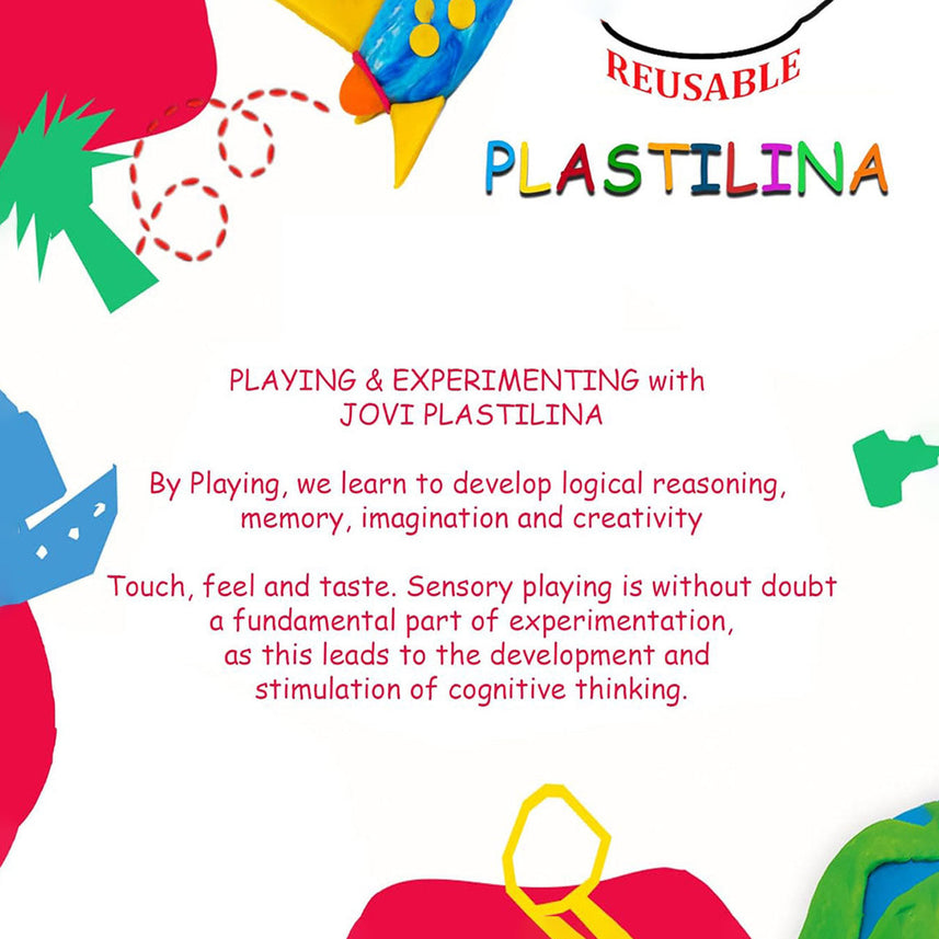 Jovi Plastilina Light Green Non-Drying Modelling Clay for Art & Craft, Pack of 6 Bars - 50gms Each for Fine Motor Skills, Moulding, Pottery Sculpting Project Work with Dough