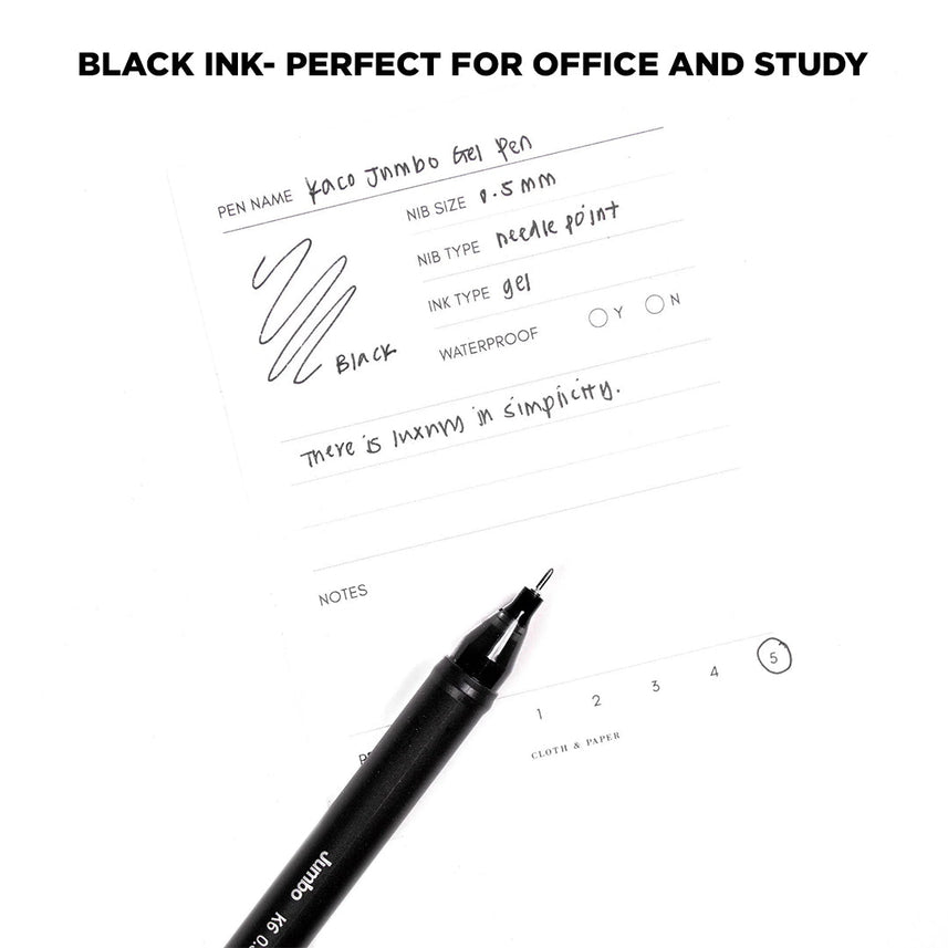 Jumbo Large Capacity 0.5mm Gel Pens-Pack of 10 - INDOFUTURE - Jumbo Pack of 10 - Gel Pens