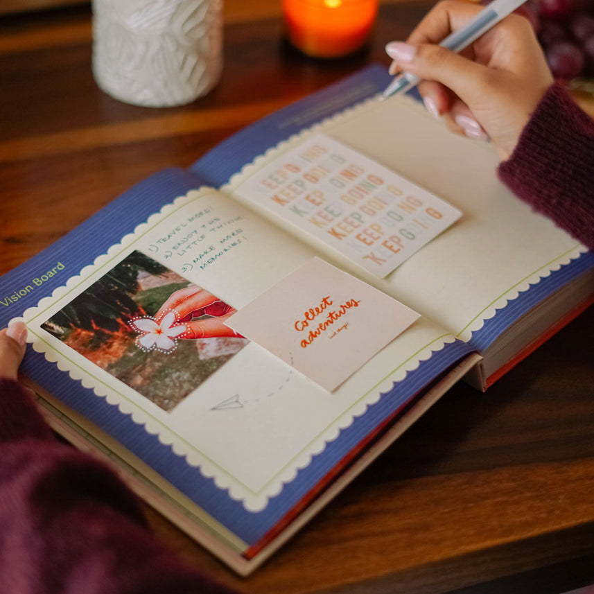 7mm Between the Lines | Annual Undated Planner | Make It Happen | Blue