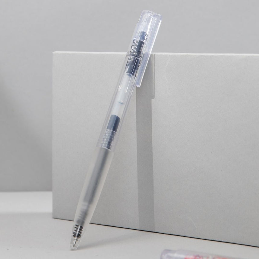 K7 transparent Gel Ink Pen 0.5mm - INDOFUTURE - K7-black - Gel Pens