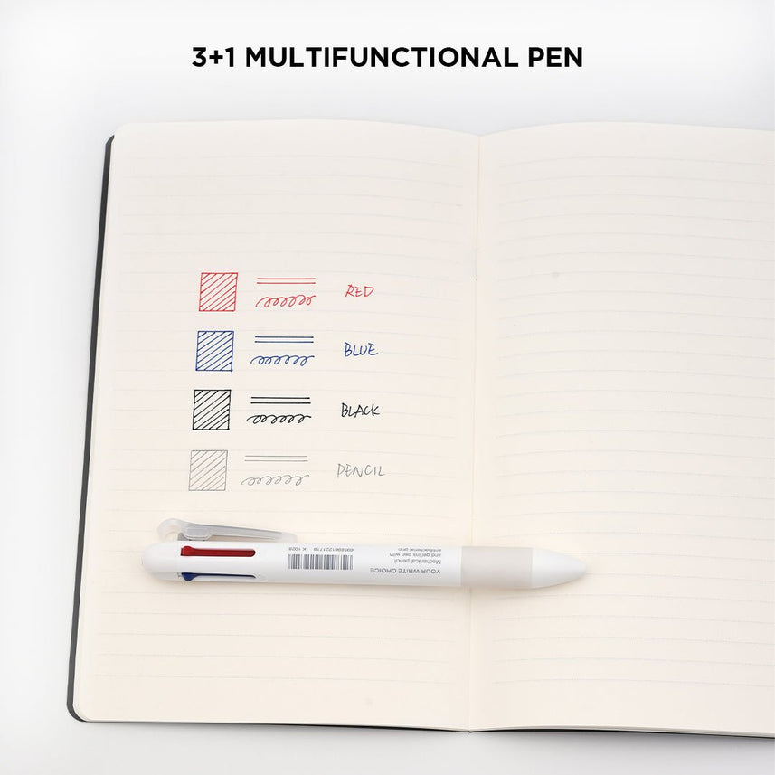 Kaco 4 in 1 Module 0.5mm Gel Pen - INDOFUTURE - Module- Black Body - Gel Pens