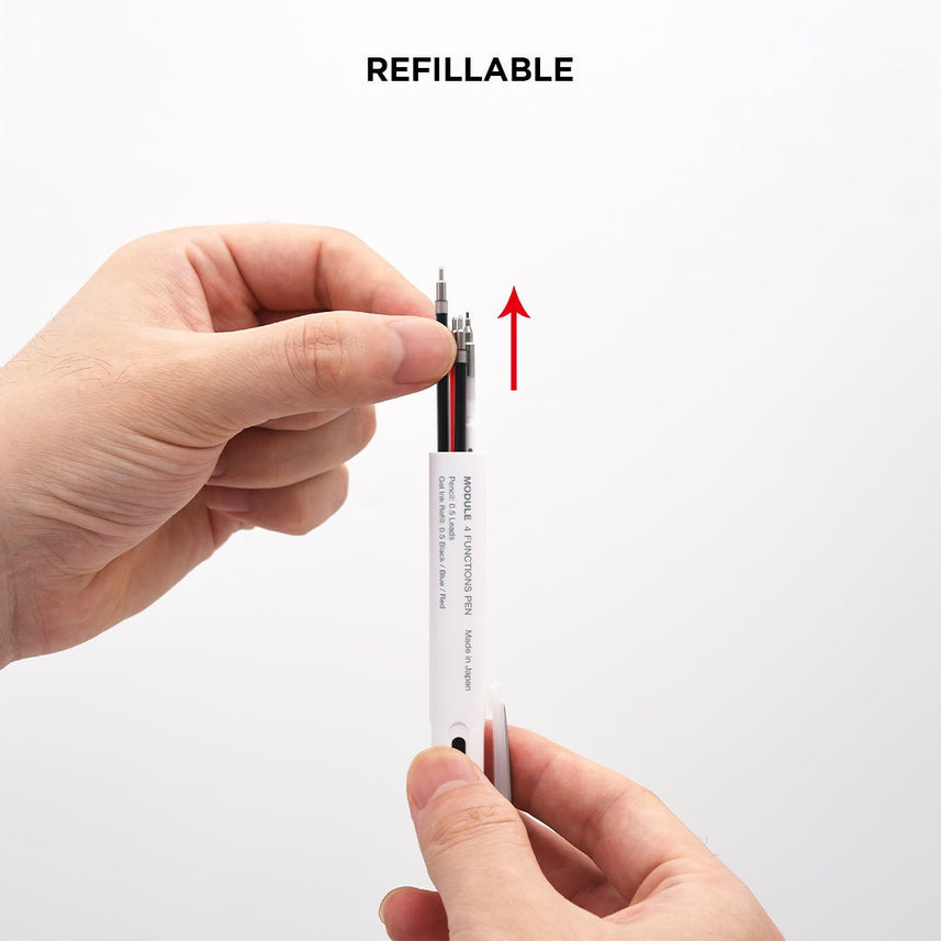 Kaco 4 in 1 Module 0.5mm Gel Pen - INDOFUTURE - Module- Black Body - Gel Pens