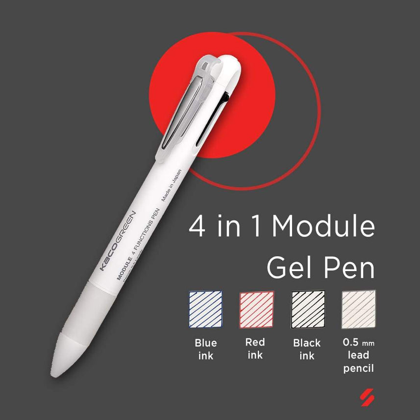 Kaco 4 in 1 Module Gel Pen Refills Pack Of 4 - INDOFUTURE - Refill-4 in 1 - Assorted - Stationery