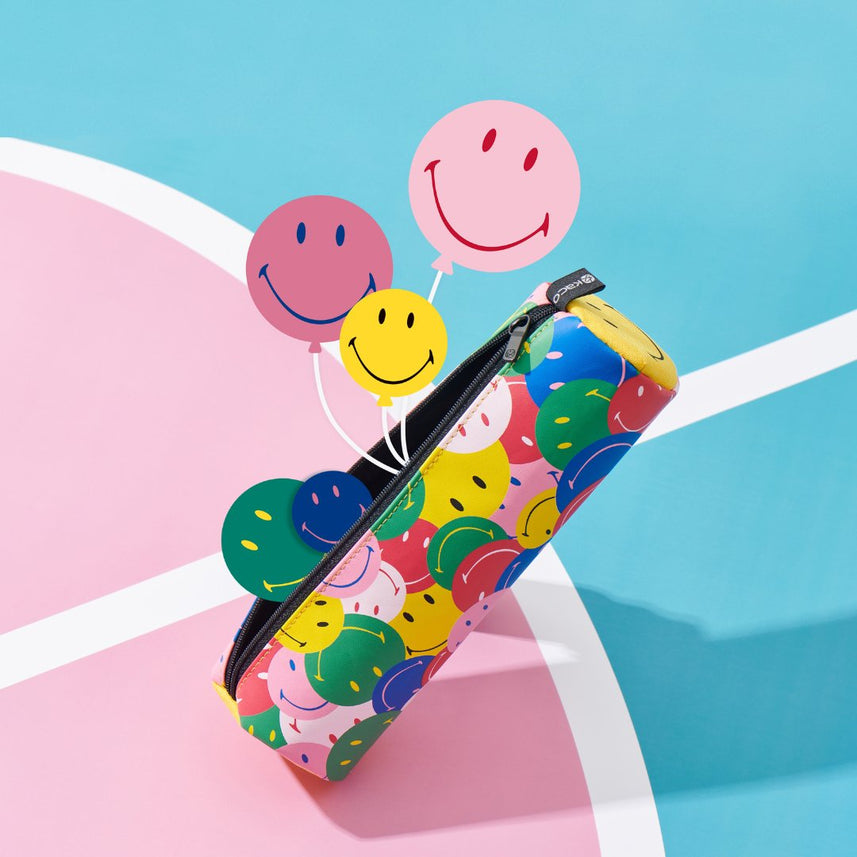 Kaco Cylinder Pen Case(with Smiley World) - INDOFUTURE - Pencil Cases & Pouches