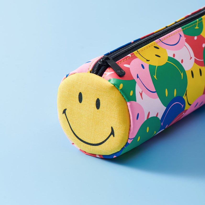 Kaco Cylinder Pen Case(with Smiley World) - INDOFUTURE - Pencil Cases & Pouches