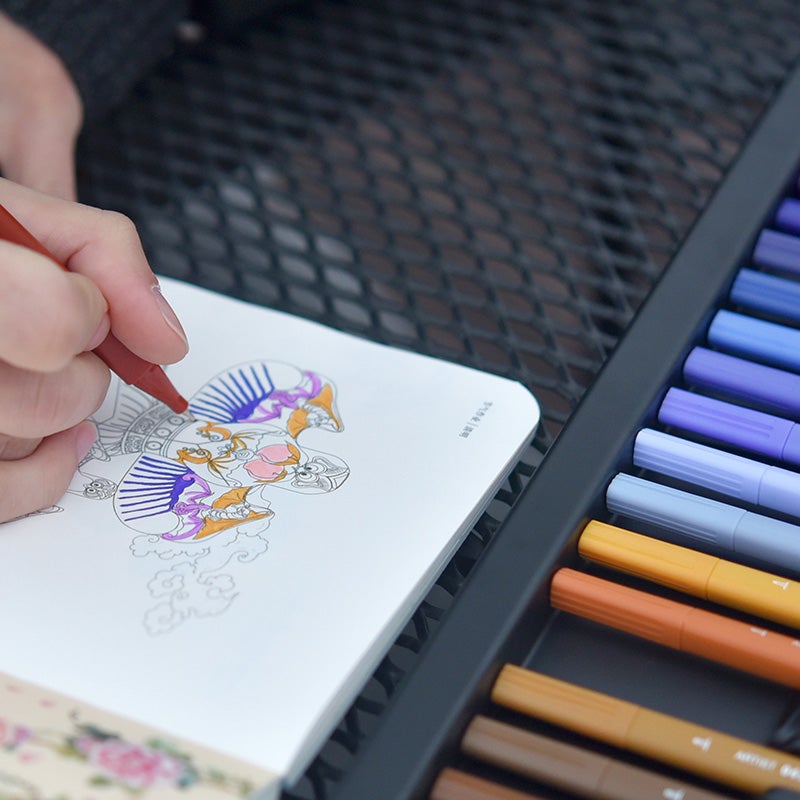 Kaco Fine-Liners And Brush Pens - 2 In 1 - INDOFUTURE - Brush Pen