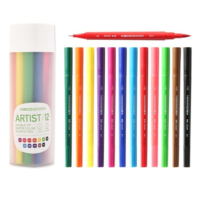 Kaco Fine-Liners And Brush Pens - 2 In 1 - INDOFUTURE - Brush Pen