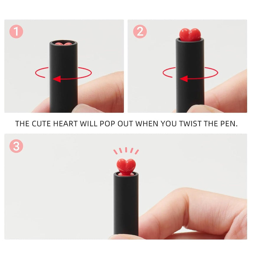 Kaco First Roller Red Heart Pen - INDOFUTURE - K1055 - Gel Pens