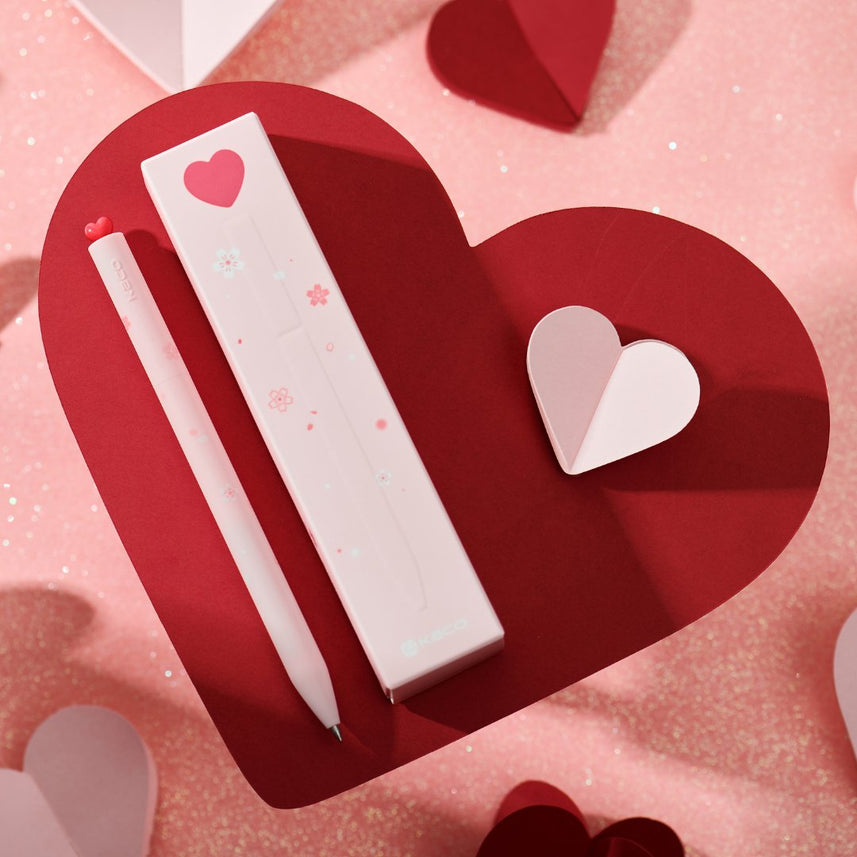 Kaco First Roller Sakura Pink Heart Pen - INDOFUTURE - Gel Pens