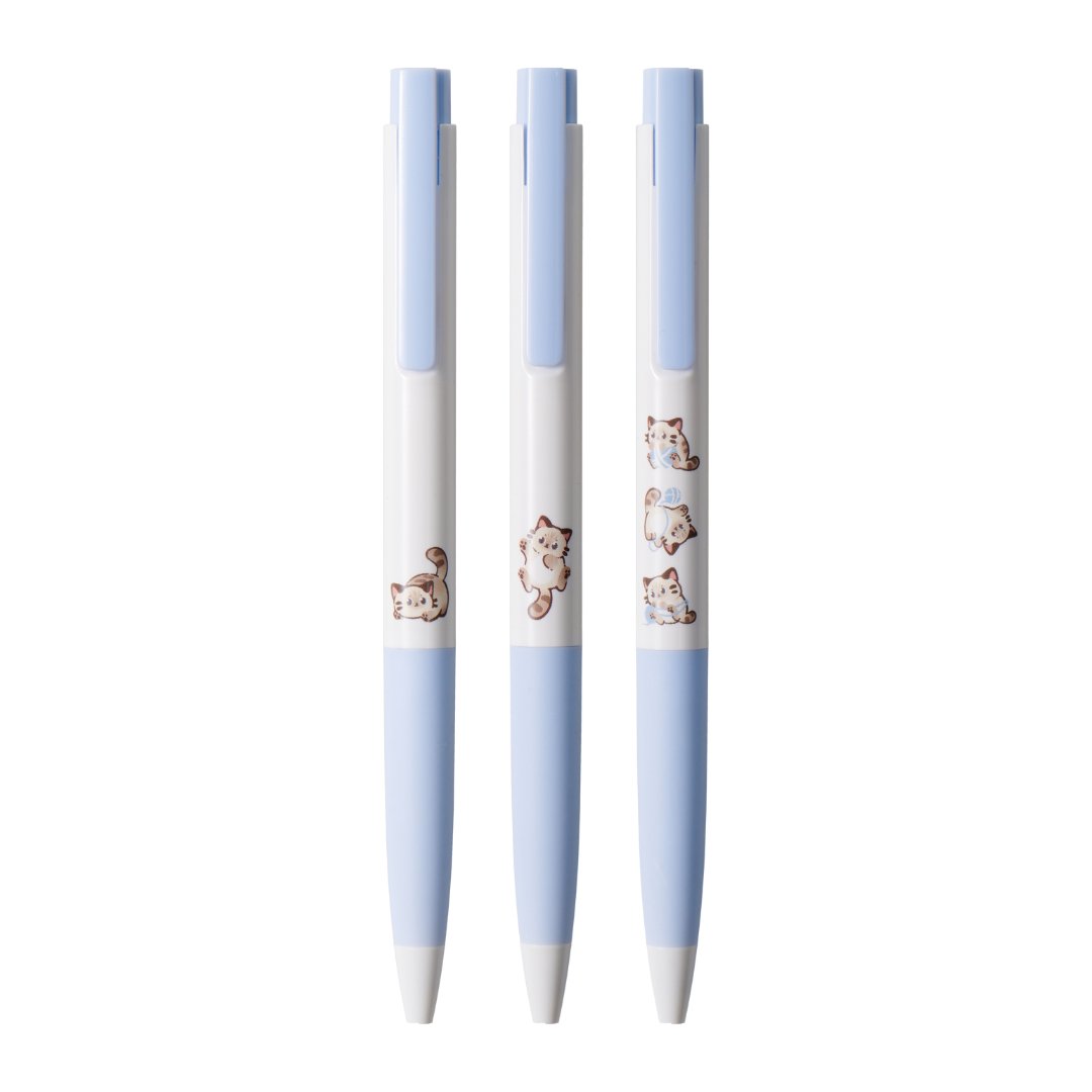 Kaco | Gel Pens | 0.5mm | Black Ink | K7 | Animal Print | Pack of 3