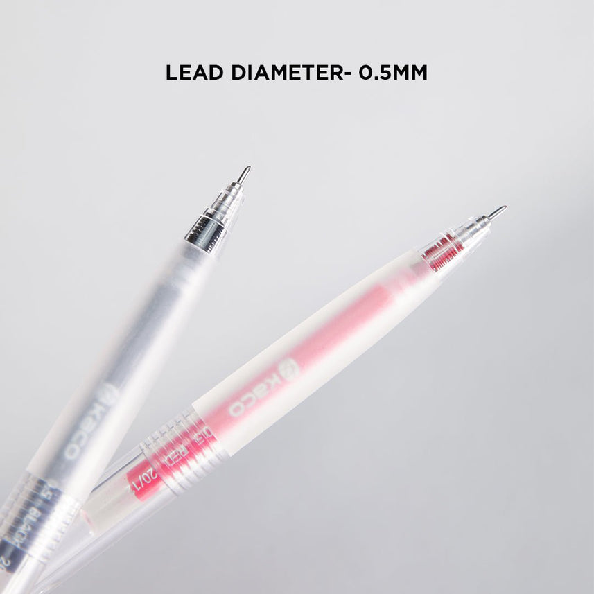 Kaco Keybo Transparent Gel Ink Pen 0.5mm-Pack Of 10 - INDOFUTURE - KEYBO Red 0.5mm-2 - Gel Pens