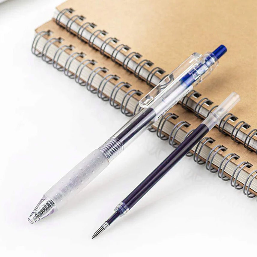 Kaco Keybo Transparent Gel Ink Pen 0.5mm - Pack Of 10 - INDOFUTURE - KEYBO Dark Blue 0.5mm - 4 - Gel Pens