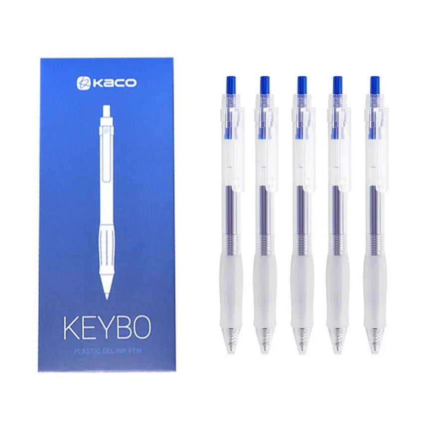 Kaco Keybo Transparent Gel Ink Pen - 5pcs - INDOFUTURE - KJ1003B - Gel Pens