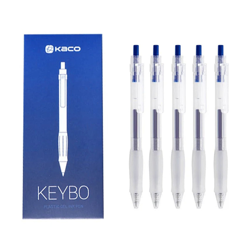 Kaco Keybo Transparent Gel Ink Pen - 5pcs - INDOFUTURE - KJ1003B - Gel Pens