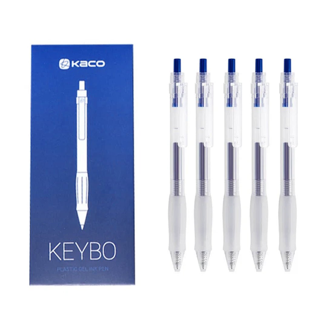 Kaco Keybo Transparent Gel Ink Pen - 5pcs - INDOFUTURE - KJ1003B - Gel Pens