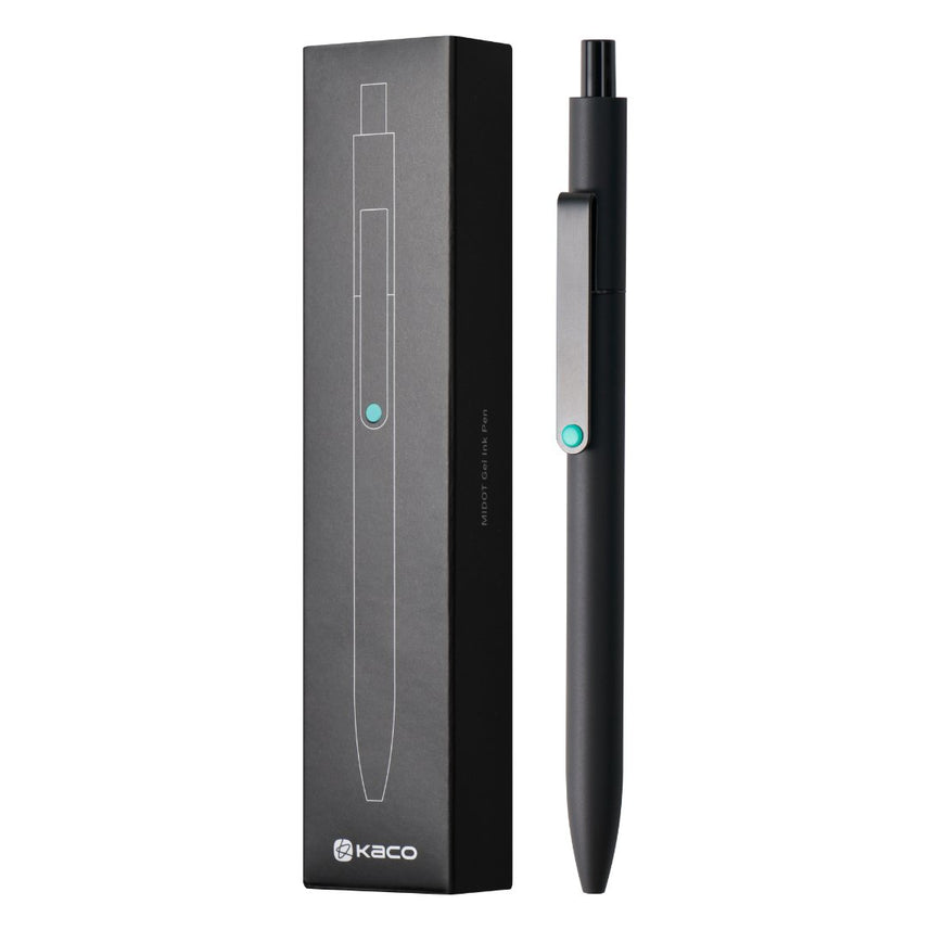 Kaco Midot Black Clip Chrome 0.5mm Gel Pen - INDOFUTURE - Gel Pens